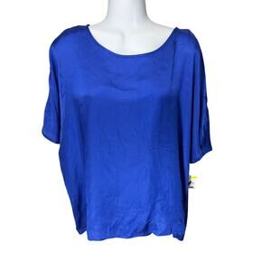 NWT Small Oversized VINCE CAMUTO Blue Blouse Womens Top